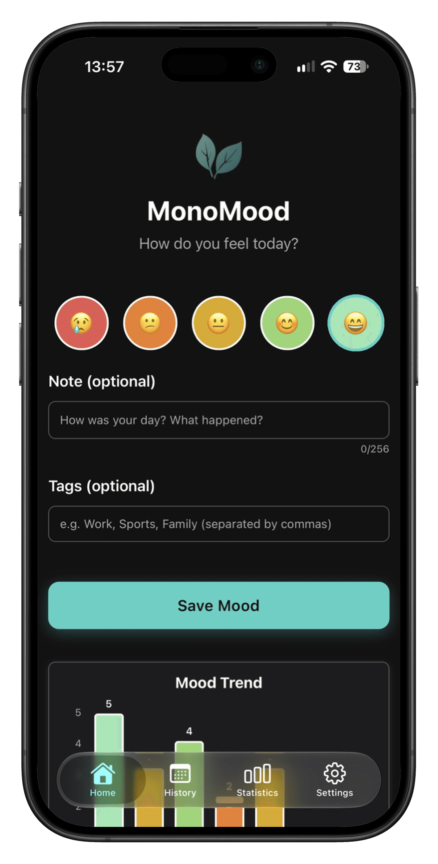 MonoMood on a phone
